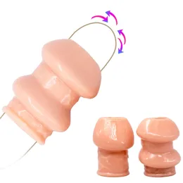 Aumentação reutilizável do pênis e da cabeça duradoura do prepúcio da melhoria do pacote de massagem ejaculação Ejaculação Sexy Toys for Men