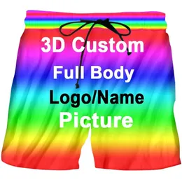 Verão casual respirável shorts de praia masculina s Custom Full Corpory 3D Roupas de impressão Fabricação Drop 220713