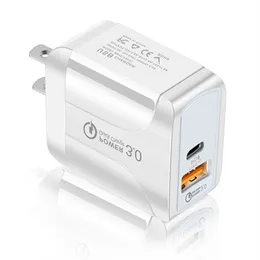 US Type C QC3.0 USB Mobiltelefonväggladdare PD25W Adapter Fast Charge