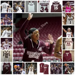 NCAA Stitched Mississippi State Bulldogs basketball Jersey 22 Charlotte Kohl Caterrion Thompson 25 Denae Carter Raven Farley Dee Bost Jarvis Varnado Jamont Gordon