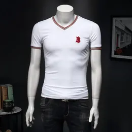 Erkek Tişörtler Erkekler Marka B Nakış 5xl 4xl ünlü tasarımcı tişört kısa kollu erkek tişörtler Camiseta Tshirt Homme E152men's