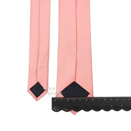 Toppfärger rosa gröna män barn kvinnor 6cm slips sätter satin polyester smala bröllop brudgummen festdräkt cravat tillbehör
