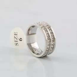 Ringar lux design toppkvalitet extravagant full diamantkanal set kärlek ring guld silver rose rostfritt stål par ringer mode kvinnor