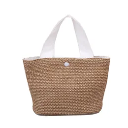 Fashion Handmade Seagrass Woven Handbags Small Female Beach bag Tote Grass Rattan Straw Weaving Women Hand Bags