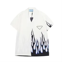 22SS Luxury Designer Мужские рубашки высочайшего качества летняя рубашка для повседневной печати Homme Short Slim Fit Футболка с коротким рукавом 789