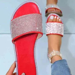 Slippers Women Summer Sandals 2022 Мода Женская Крапа Крайволфот Флопс Бич Бриллианты Квартирные туфли на открытом воздухе ytmtloy indoor sexy 1 220610