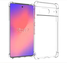 Przypadki dla Google Pixel 6 6A 7 8 Pro TPU Silikon Wyczyść zderzak miękka obudowa przezroczystą tylną osłonę