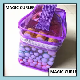 Wałki do włosów narzędzia do stylizacji produktów w modnej giętej flexi pręty 42pcs /set 7 stylów DIY Curling Magic Roller Soft Flex For Drop Deliv