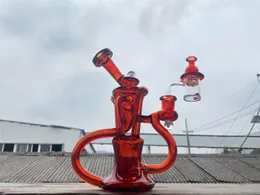 Tubo de fumo vermelho, equipamento de cachorro de plataforma de petróleo, lindamente projetado junção de 14mm bem-vindo ao pedido, concessões de preço, reciclar