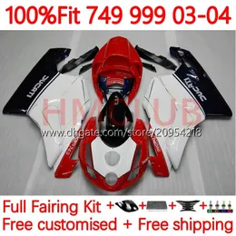 Ducati için Motosiklet Fairings 749-999 749S 999S 749 999 2003-2006 Abs Bodywork 165No.4 749 999 S R 2003 2004 2005 2006 749r 999r 03 04 05 06 OEM Bodys Kit Beyaz Kırmızı