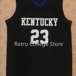 SJZL98 Kentucky Wildcats 23 Jodie Meeks 24 Jamal Mashburn كرة السلة جيرسي الأزرق والأبيض، أو مخصص أي لاعب لأي اسم التطريز الرجال الفانيلة
