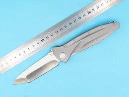 Специальное предложение Высококачественный тактический складной нож для выживания D2 Tanto с атласным лезвием TC4 Титановая ручка с шарикоподшипником Карманные ножи EDC с инструментом для ремонта
