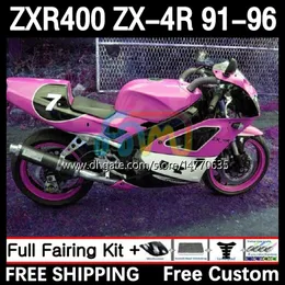 جسم OEM لـ Kawasaki Ninja ZXR 400 CC ZX-4R ZX4R 91-96 Bodywork 12DH.143 ZX 4R 4 R 400CC ZXR400 91 92 93 94 95 96 ZXR-400 1991 1992 1993 1995 1995 1995 Fairing New Pink New