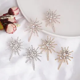 Ohrstecker Korea Feuerwerk Design voller Strass Kristall große Blume Statement Hochzeit Schmuck für Frauen Weihnachtsgeschenk