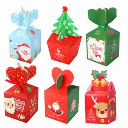 Weihnachtsgeschenkbox Weihnachtsmann Papier Weihnachtsdekorationen für Zuhause xms Taschen Navidad Natal Verpackung Süßigkeitentüte Noel Y201020