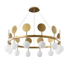 Lâmpadas pendentes Candelador de vidro moderno Personalidade criativa sala de estar quarto de jantar modelo de jantar simples luz de luxo de luxo