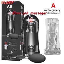 Blow Job Massager Male Masturbation Penis Pump Vibrator Man Suction Vacuum Glans Stimulator Couple Orgasm 18