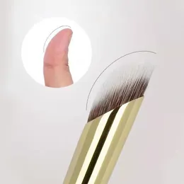 Mjukt hår tumme concealer makeup penslar vinklad fingermassa make up borste små partiella flytande foundation cream skönhet verktyg