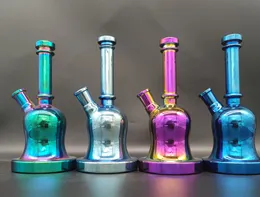 8,9 Zoll mehrfarbiges dickes Glas Metallic Bong Tabak Rauchen Wasserpfeife Shisha Becher Bubbler Rauchpfeifen Bongs Flaschen Dab Rig