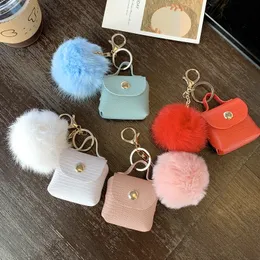 Fashion Fur Ball Bag Keychain Mini Bagagli Zaino Portachiavi Ciondolo Accessori per gioielli