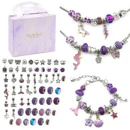 64 Stück DIY Charm Armband Halsketten Schmuck versandkostenfrei mit rosa Geschenkbox für Mädchen Frauen Valentinstag Geburtstag Weihnachten 220608