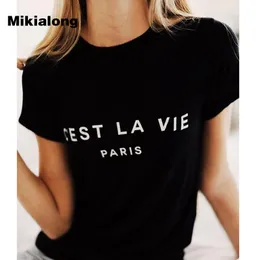 T-Shirt da donna Magliette e camicette Maglietta da donna in cotone 2022 Estate manica corta Poleras Mujer Top Tee Femme Paris Magliette stampate