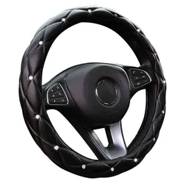 Fashion Soft Leather Car Steering Wheel Cover For 3738 Cm 145 "15" AntiSlip M Size Steering Wheel Car Styling Protector J220808