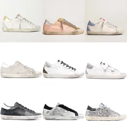 Hommes italiens femmes chaussures de sport à plate-forme basse baskets pour hommes Blanc Noir Pistachio Frost Do-old sale femmes baskets de sports de plein air baskets super star dorées