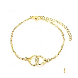 Charm armband 18k guld pl￤terad dag g￥va kreativ romantisk europeisk stil handbojor armband hjewelry droppleverans smycken dh5es