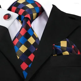 Bow Ties SN-423 Fashion Gentlemen Tie Set With Hanky Cufflinks 100 Percent Silk Fabric Neck From China Factory Fred22