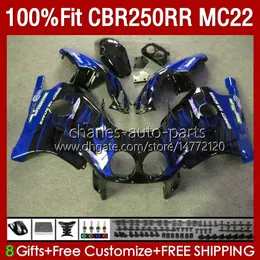 Injeção MC22 250cc para Honda CBR250 cc CBR 250rr 250 RR 90 91 92 93 94 95 1996 1997 1998 131no.266 CBR250RR Blue Chamas 1990 1991 1992 1993 1995 96 97 99 99