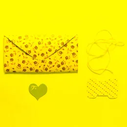 Gift Wrap Domikee Original Creative Cute Cute Sydkorean Flower Series gratulationskort kuvert Set Stationery Festival Tide Rope Stickergift