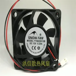 YY6025H12B DC12V 0.25A 6025 6CM 60*25mm Two-Wire Fan