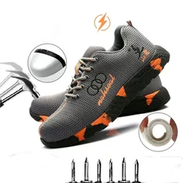 Erkek çelik kafa iş güvenliği rahat nefes alabilen açık spor antipunktur botları rahat endüstriyel ayakkabılar y200915