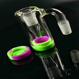 Novo apanhador de vidro de vidro de alto borosilicato 18 mm de cor cinza colorida de 90 graus acessórios de bongo