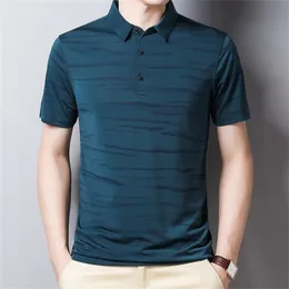 Ymwmhu mode män polo shirt tunn cool sommar smal skjorta streetwear polo shirt streetwear kontor kläder koreanska toppar 220402