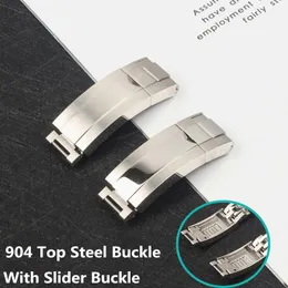 Super qualità 9mm fibbia in acciaio inossidabile argento per chiusura RUOLO Oyster Lock per Submariner GMT fibbia scorrevole regolazione facile