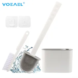Silikonborstar toalettborste torkhållare med små för badrum Urinal Deep Cleaning Tool Wall Mounted WC Accessories 220511