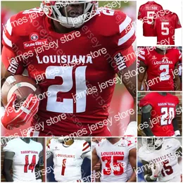 새로운 맞춤형 Louisiana Ragin' Cajuns 축구 저지 NCAA College Charles Tillman Levi Lewis Trey Ragas Mitchell Peter LeBlanc Williams Gardner