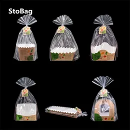 StoBag 20pcs Share And Enjoy Toast Breakfast Bag Breakfast Meal Croissant Bread Bag West Point Packaging Box cookies Sanck Party 201015