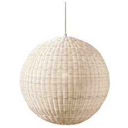 Pendant Lamps Japanese Rattan Art Chandelier Pastoral Style Teahouse Restaurant Hand Woven Ball Decorative ChandelierPendant