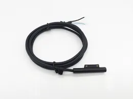 Black Pure Copper TPE 1.8m 2.58a Adaptador de energia Substituição do cabo para o Microsoft Surface Pro 3/4