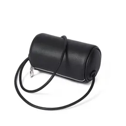 Evening Bags Women Fashion Genuine Leather Mini Concise Unique Cylindrical Bag Shoulder Crossbody Office DailyEvening