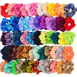 Silk Garge Hair Scrunchies Elastic Bobbles Ponytail Helder Vintage Hair lances Acessórios para mulheres 30pcs