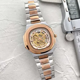 최고 품질의 뜨거운 판매 시계 Petak Pihlippe AAA 남성 고급 시계 방수 광장 스테인리스 스틸 자동 기계 시계 패션