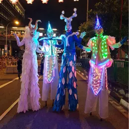 Украшение вечеринки Хэллоуин светодиодные шестерни для ходьбы костюмы световые костюмы для робота для ночного клуба Showparty Partyparty