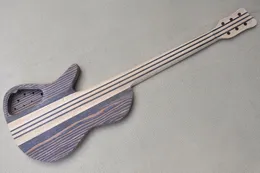 DIY Semi Finished Zebra Wood Body 5 String Multiscale Bass