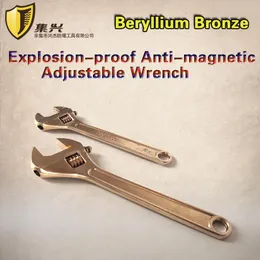 Ferramentas manuais 6 "8" 10 "Chave de chave de chave ajustável não poupador de berílio Bronze Prooft Toolshand de segurança de explosão