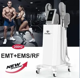 High quality EMS slimming body suit Electromagnetic Neo EMSlim 4 handle with RF machine Muscle Trainer Stimulator Fat Removal muscle building beauty equipment