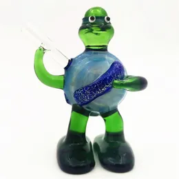 Glass Pipe Turtle Shape Handmade Bong Bongs Hookah Oil Rig Bubbler Dab Rigs